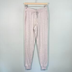 Kinross Cashmere Women Light Grey Cotton/Cashmere Blend Jogger Size S NWT